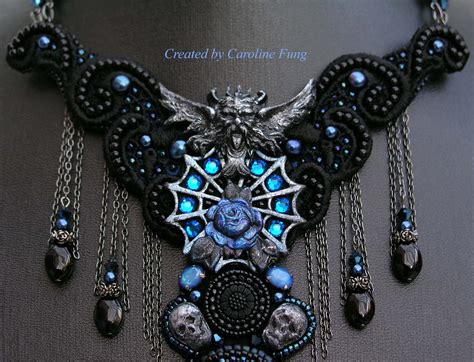 Caroline Fung: A Mixed Media Gothic Pendant Necklace