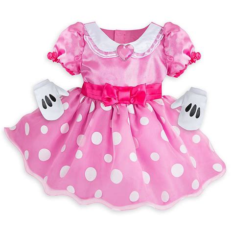 Disney Store Minnie Mouse Baby Costume Dress W/ Gloves Size 3 6 12 18 24 Months | Pink minnie ...