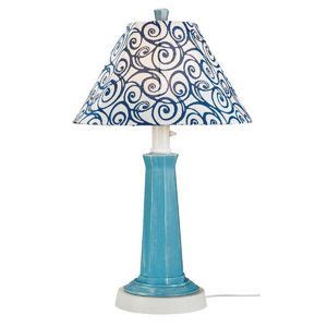Nantucket Outdoor Table Lamp Curacao Blue PLC-00905 | CozyDays