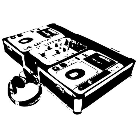 Turntable DJ equipment.eps Royalty Free Stock SVG Vector and Clip Art