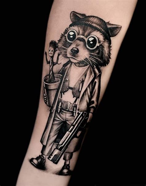 30 Adorable Raccoon Tattoos You Must Try | Xuzinuo | Page 4