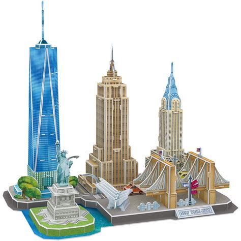 3D puzzle: CityLine New York City CubicFun 3D famous buildings - 3d ...