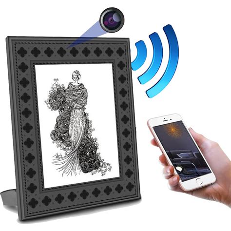 Picture Frame Hidden Camera w/ Night Vision, 1 Year Battery & WiFi Remote Viewing ...