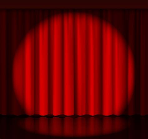 Free Vector | Spotlight on stage curtain. Event and show, fabric and entertainment. Vector ...