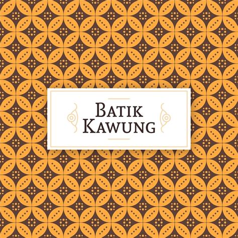 Premium Vector | Javanese batik kawung pattern