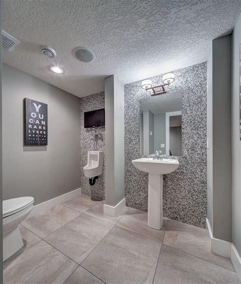 The Man Cave - Full bathroom with special "man-only" features | Man cave bathroom, Man cave ...