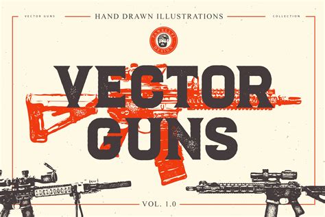 VECTOR GUNS HAND DRAWN BUNDLE 1.0 | Illustrations ~ Creative Market