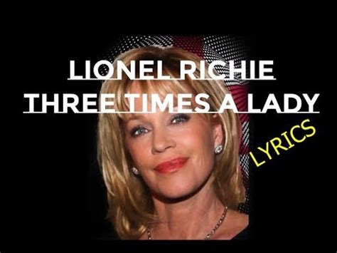 Lionel Richie ~ Three Times A Lady + lyrics - YouTube