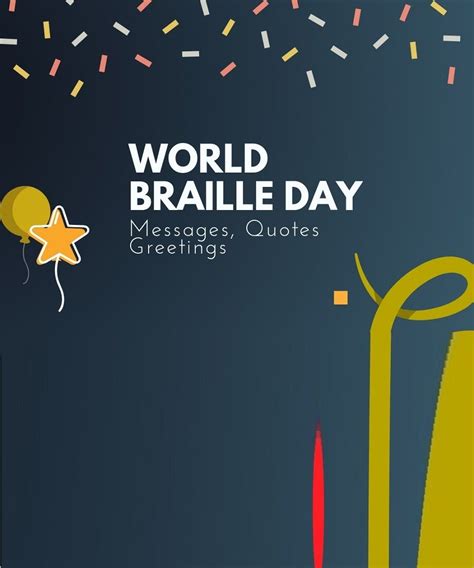 World Braille Day: 90+ Messages, Quotes and Greetings | World braille day, Messages, Braille