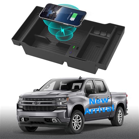 Buy Center Console Organizer Tray Wireless Charger fits for 2019 2020 2021 2022 2023 GMC Sierra ...