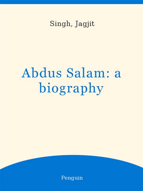 Abdus Salam: a biography