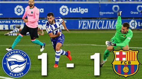 Alaves vs Barcelona [1-1], La Liga 2020/21 - MATCH REVIEW - YouTube