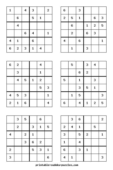 Sudoku Puzzles For Kids Printable