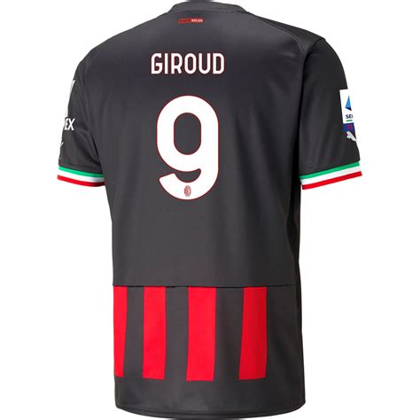 Olivier Giroud AC Milan 22/23 Home Jersey by PUMA – Arena Jerseys