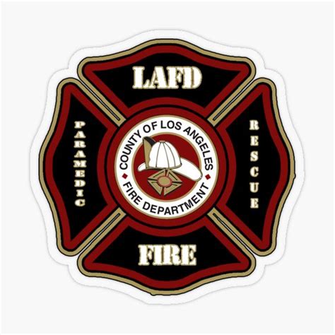 "LAFD" Sticker by ZombeeMunkee | Redbubble