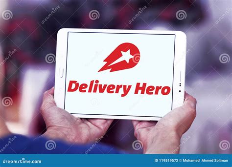 Delivery Hero Online Food Delivery Company Logo Editorial Photography ...