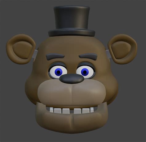 3D file FNAF Freddy Fazbear costume/cosplay head 📽️・3D print design to ...