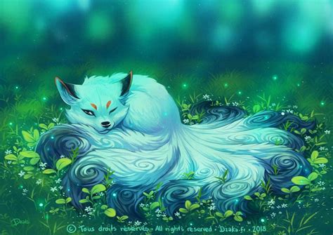 White Kitsune by o0dzaka0o | Fantasy beasts, Cute fantasy creatures, Fantasy creatures art