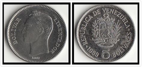 Venezuela 5 Bolivar Coin 100% real and Original North and South America Coins for Collection UNC ...