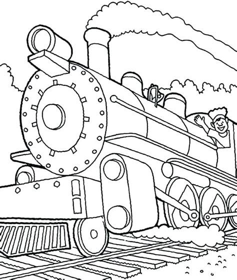 Steam Locomotive Coloring Page at GetColorings.com | Free printable ...