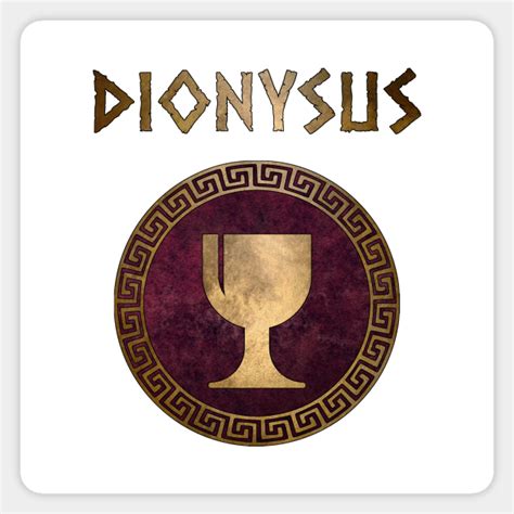 Dionysus Greek God of Wine Symbol - Dionysus - Sticker | TeePublic