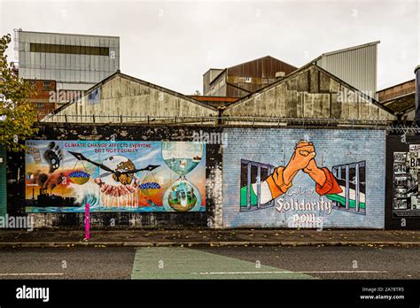 Political murals in Belfast, Northern Ireland, United Kingdom Stock ...