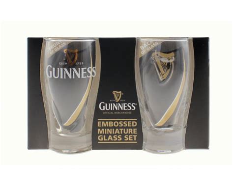 Guinness Mini Embossed Glass Set | ExclusivelyIrish.com