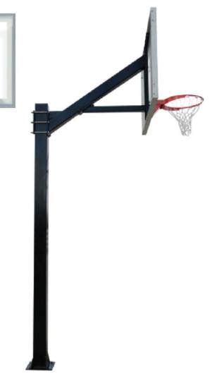 Basketball Poles: Fixed and Non-Adjustable With Fiberglass Backboard ...