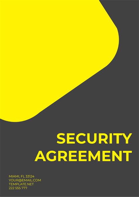 Security Agreement Template - Edit Online & Download Example | Template.net