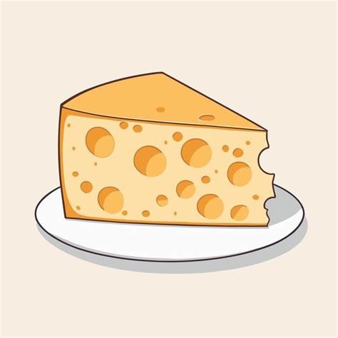 Premium Vector | Cheese slice cartoon illustration