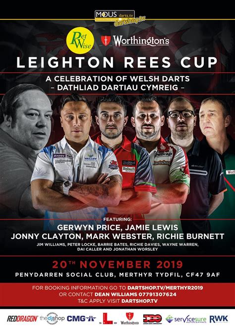 Welsh Darts Stars to Compete for Leighton Rees Cup in Merthyr Tydfil