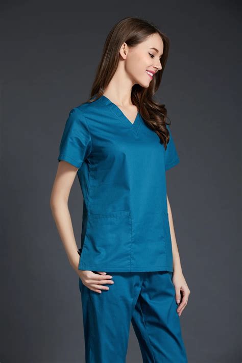 Medical Scrubs Women 2017 New Color Women's Short Sleeve Medical Scrub Uniforms Set Dental ...