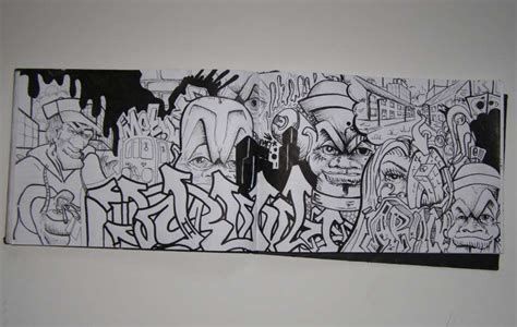 Grafiti New Most: Graffiti Sketches: Graffiti Blackbook Black White