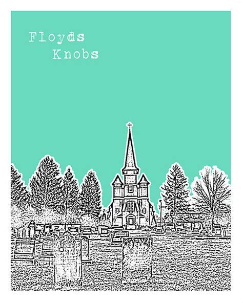 Floyds Knobs Indiana Poster Art Skyline Print IN