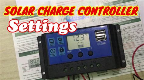 PWM SOLAR CHARGE CONTROLLER SETTING - YouTube