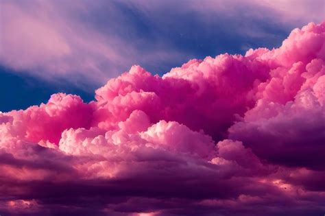 Premium Photo | Pink clouds background