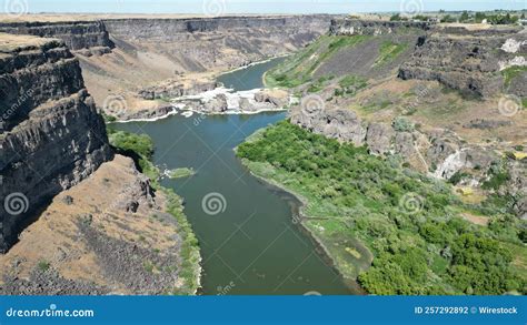 Aerial View of the Beautiful Snake River Canyon Captured during ...