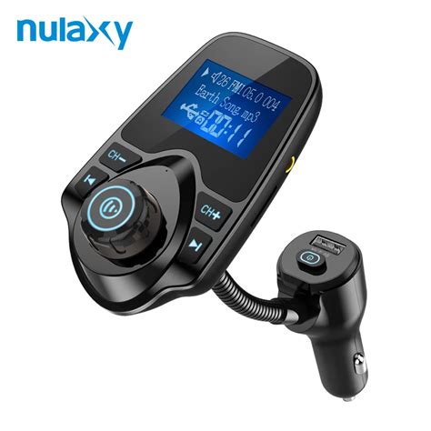 Nulaxy Car MP3 Player Wireless FM Transmitter Hands free Bluetooth Car ...