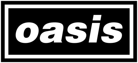 the oasis logo is shown in white on a black and white background with ...