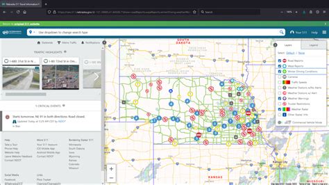 Nebraska 511 Website Upgrades include Wx Radar, Commercial Trucking ...