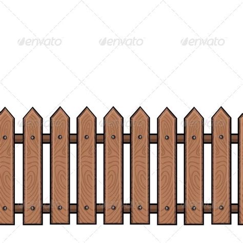 Seamless Cartoon Wooden Fence | Wooden fence, Fence design, Cartoon clip art