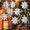 Amazon.com: Riceshoot 8 Pcs 12'' Large 3D Paper Snowflake Hanging Ornament Winter Glittery Large ...