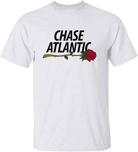 Chase Atlantic Merch Rose Logo T Shirt (White, L) | Amazon.com