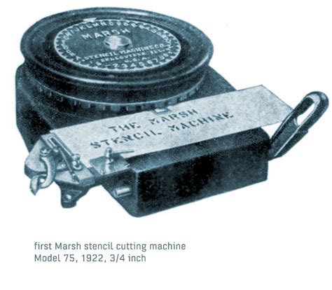 first March stencil cutting machine, Model 75, 1922