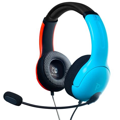 Nintendo Switch LVL40 Neon Blue and Neon Red Wired Stereo Gaming Headset | Nintendo Switch ...