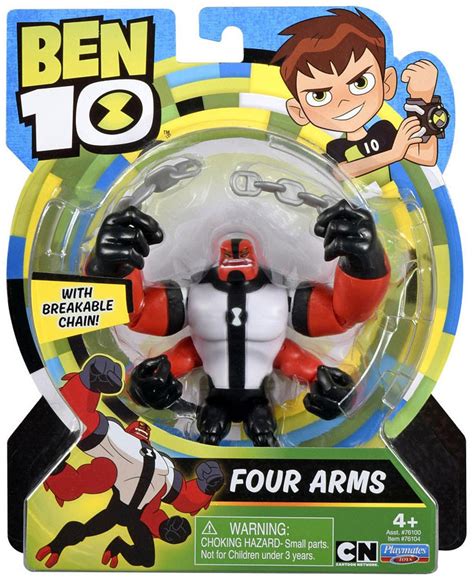 Ben 10 Basic Four Arms 5 Action Figure Breakable Chain Playmates - ToyWiz