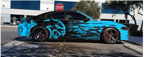 SplatterCat Wrap - Full Wrap for 2015-2019 Dodge Charger Hellcat — Incognito Wraps Dodge ...