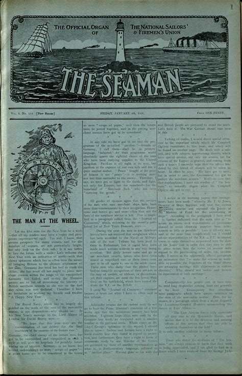 'The Seaman', 1908-1946