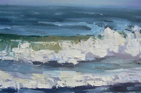 Palette Knife Painters, International: Daily Painting, "Waves", Seascape, 6x8", Oil, SOLD