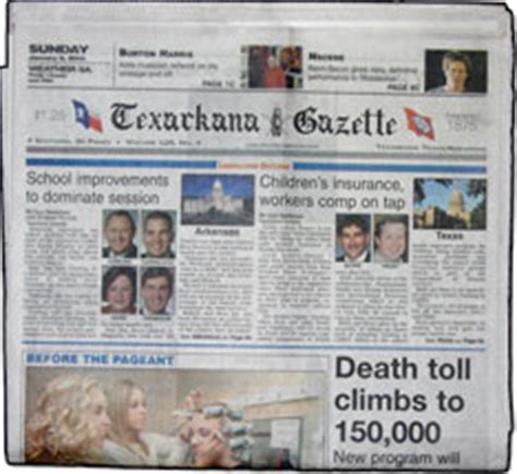 Texarkana Gazette. Texarkana is composed of two cities with the same ...